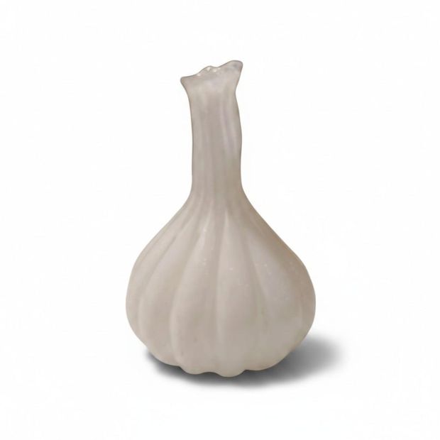 Scultura Aglio in Vetro di Murano Soffiato - Soprammobile Collezione Ortaggio d'Arte, Original Murano Glass